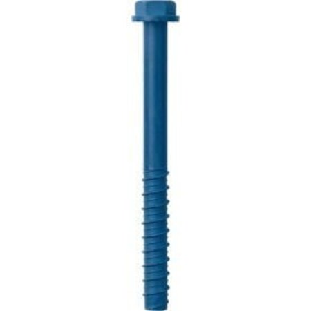 Itw Brands Tapcon Concrete Screw, 3/8" Dia., Hex, 3 in L, Blue Climaseal 11413